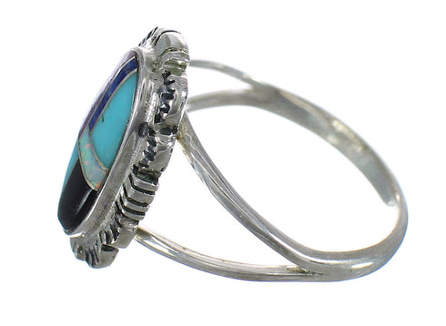 Multicolor Southwest Silver Ring Size 6-1/4 MX60408